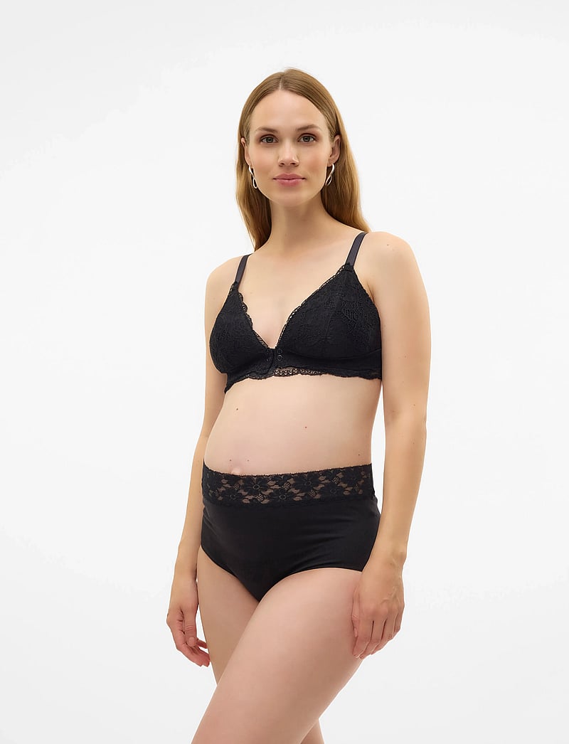Mamalicious - MLZENINA LACE NURSING BRA A. NOOS - laveste priser - black - 1