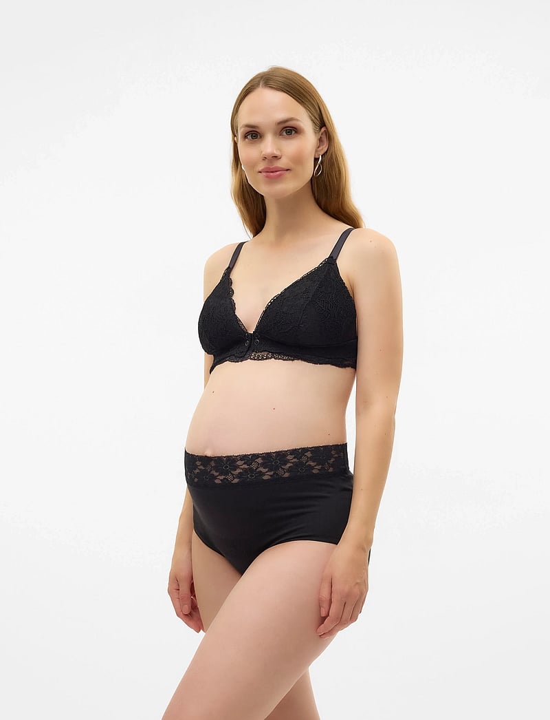 Mamalicious - MLZENINA LACE NURSING BRA A. NOOS - laveste priser - black - 4