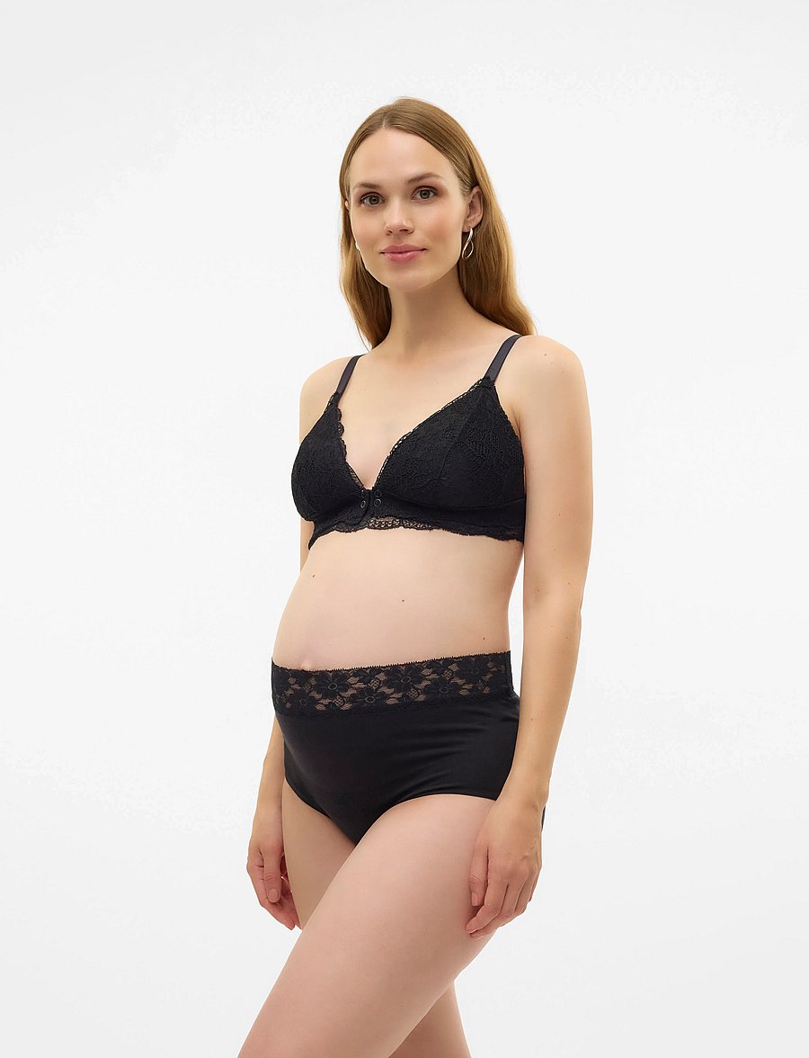 Mamalicious - MLZENINA LACE NURSING BRA A. NOOS - underkläder - black - 4