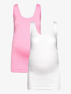 MLHEAL TANK TOP 2-PACK A. - sleeveless tops - sachet pink, Mamalicious