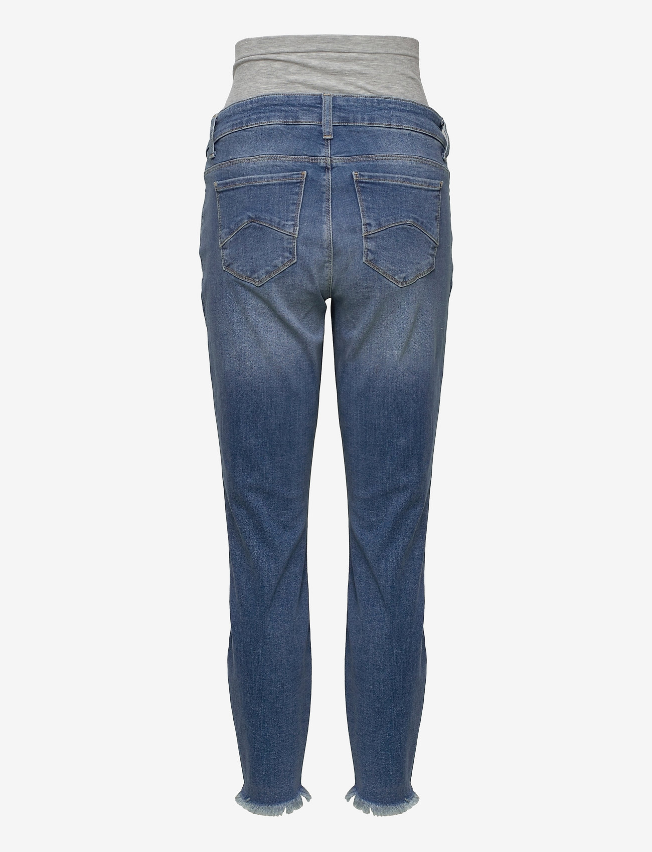 Mamalicious - MLMENDEZ SLIM FRAYED 7/8 JEANS  CUR - bottoms - light blue denim - 1