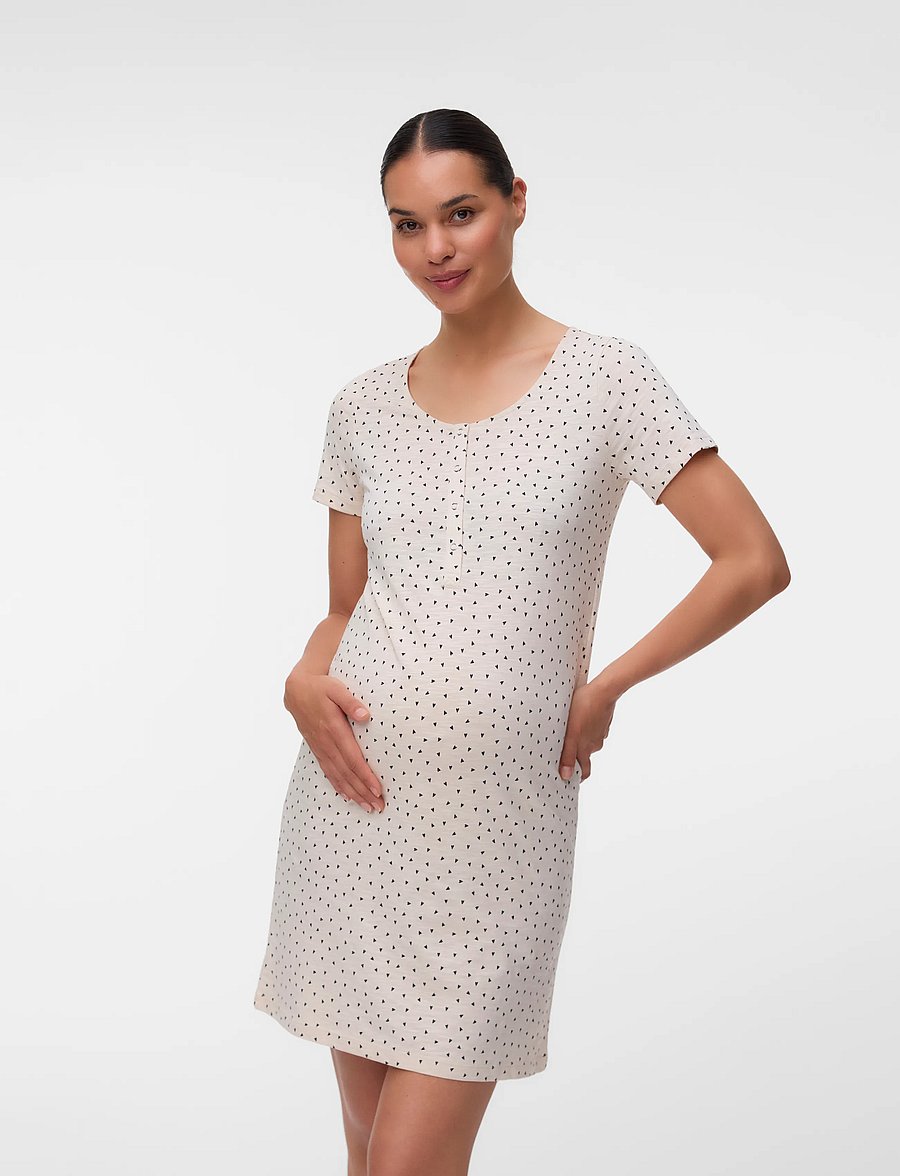 Mamalicious - MLMIRA AOP JRS NIGHTGOWN 2F A. E. - unterwäsche - birch - 0