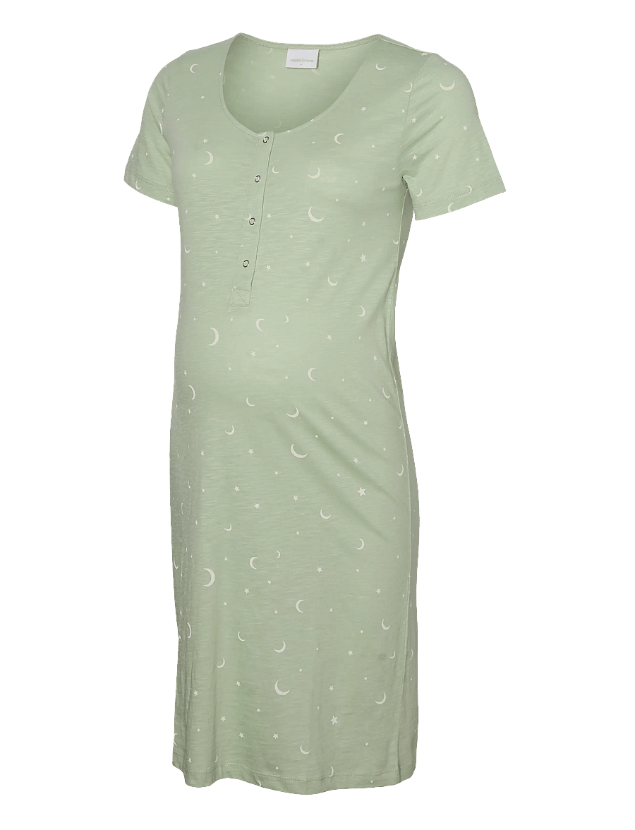 Mamalicious - MLMIRA AOP JRS NIGHTGOWN 2F A. E. NOOS - unterwäsche - laurel green - 0