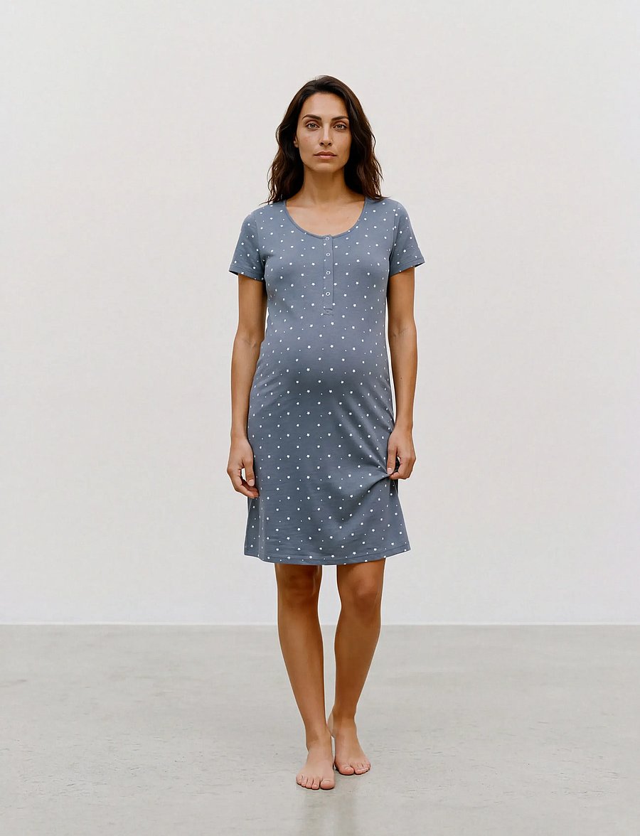 Mamalicious - MLMIRA AOP JRS NIGHTGOWN 2F A. E. NOOS - unterwäsche - stormy weather - 0