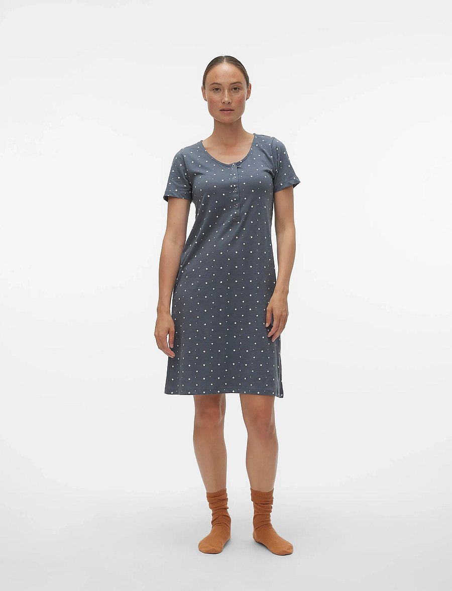 Mamalicious - MLMIRA AOP JRS NIGHTGOWN 2F A. E. NOOS - apakšveļa - stormy weather - 4