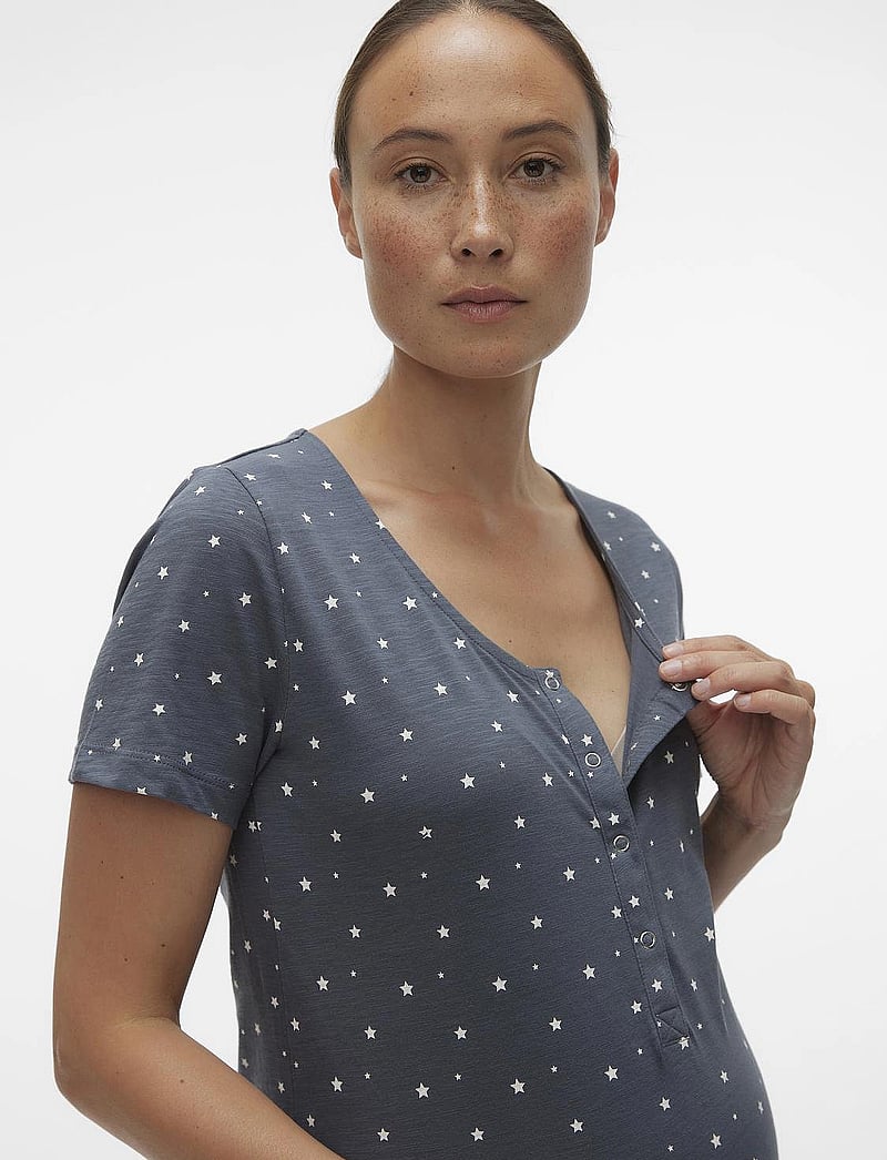 Mamalicious - MLMIRA AOP JRS NIGHTGOWN 2F A. E. NOOS - alusvaatteet - stormy weather - 5