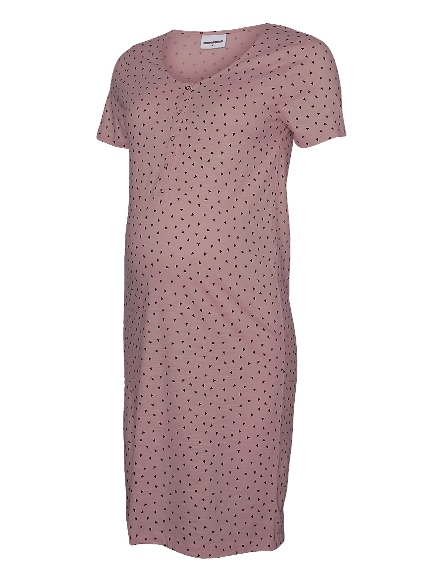 Mamalicious - MLMIRA AOP JRS NIGHTGOWN 2F A. E. NOOS - unterwäsche - woodrose - 0