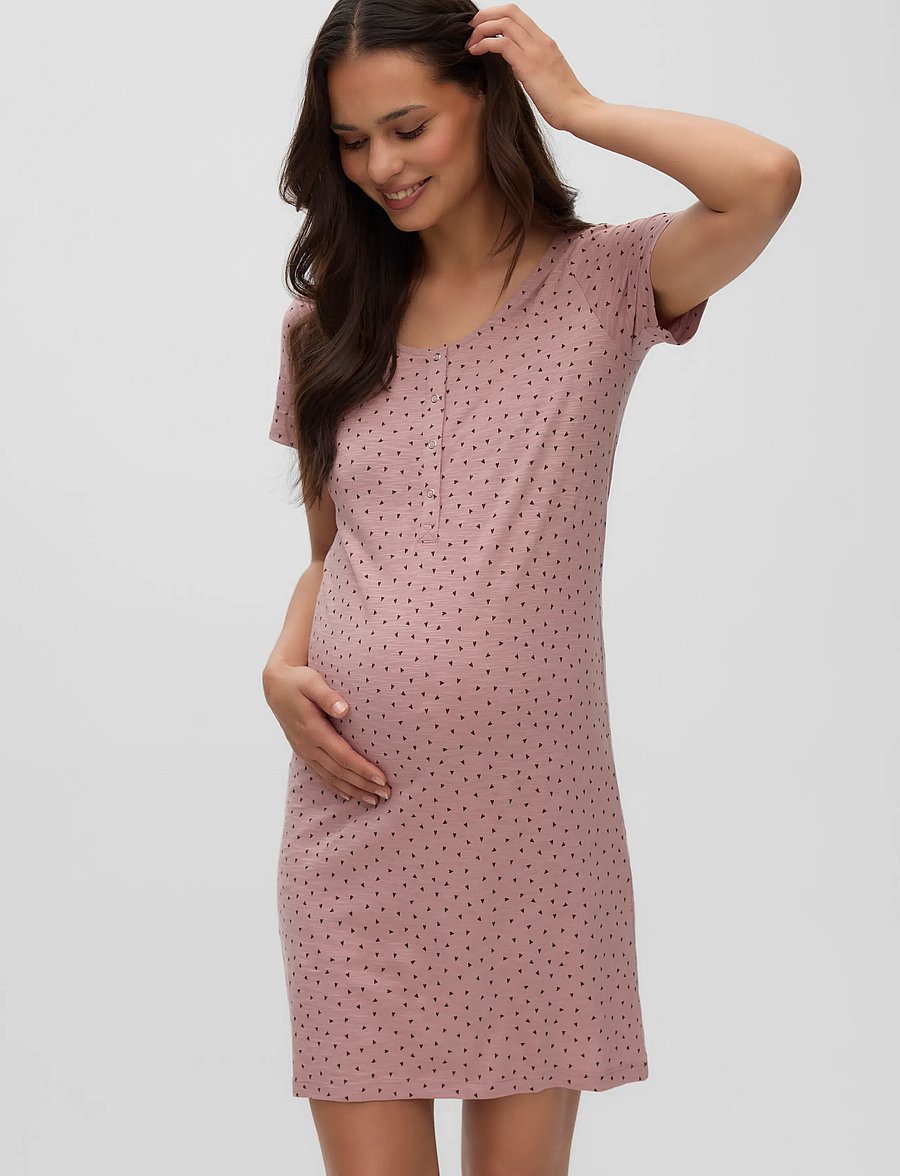 Mamalicious - MLMIRA AOP JRS NIGHTGOWN 2F A. E. NOOS - kodu- ja ööriided - woodrose - 0