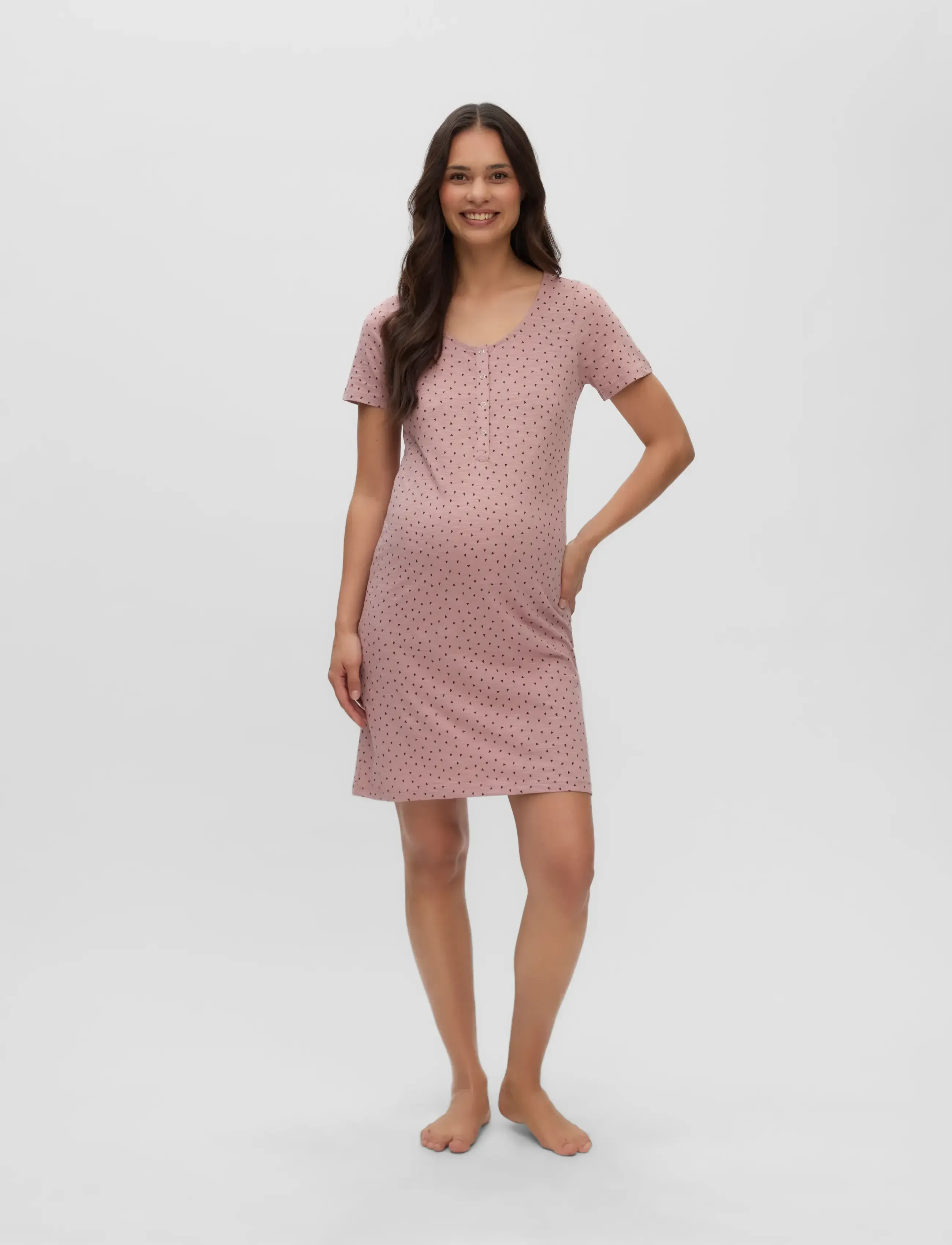 Mamalicious - MLMIRA AOP JRS NIGHTGOWN 2F A. E. - madalaimad hinnad - woodrose - 3