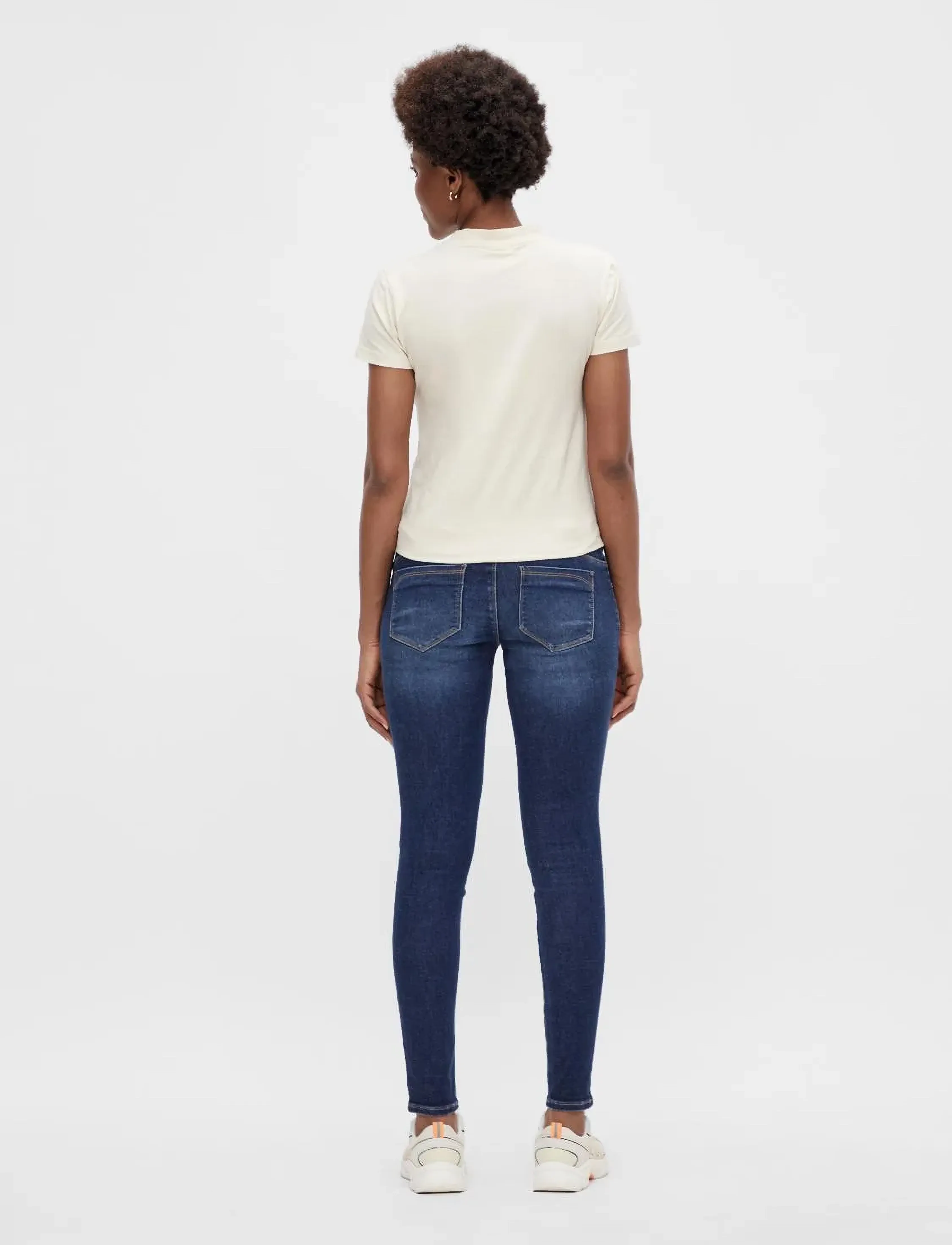 Mamalicious - MLEMMA DMB SLIM RECYCLED JEANS A. - underdeler - medium blue denim - 4