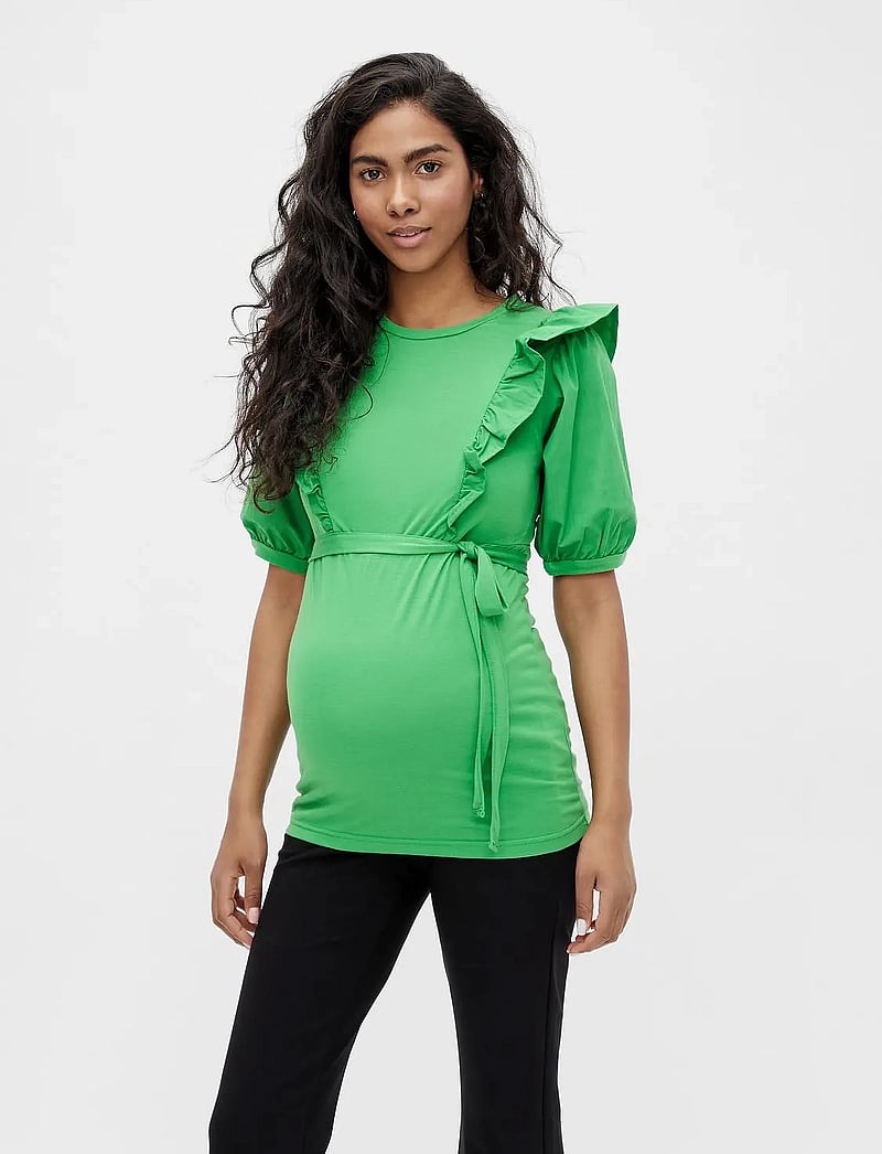Mamalicious - MLJORUN MARY 2/4 JRS TOP 2F A. - kurzämlige blusen - kelly green - 0