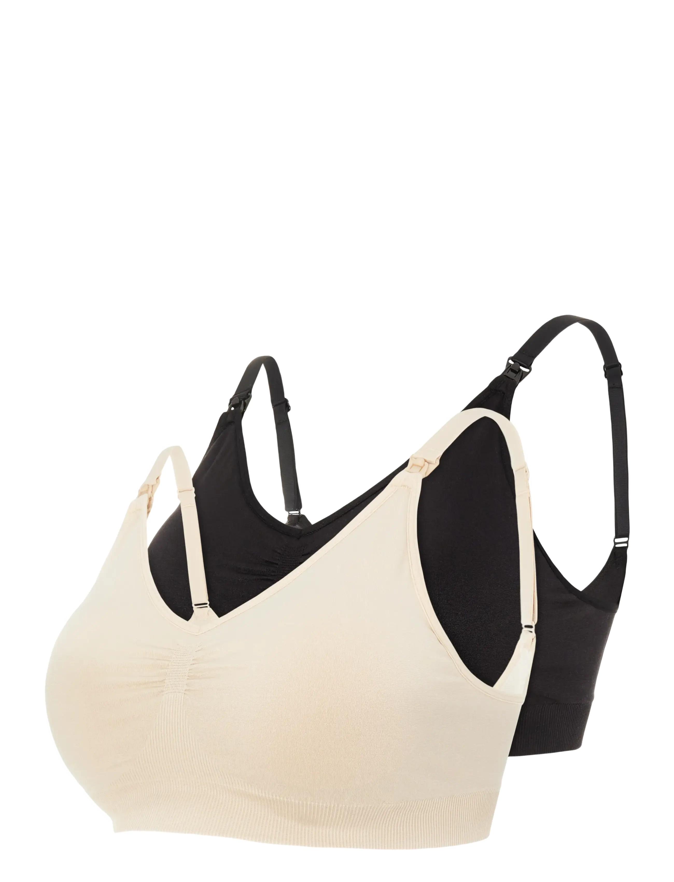 MAMALICIOUS Mlilja Feed Me BH Nf 2-P A. Schwarz - L/XL - Damen