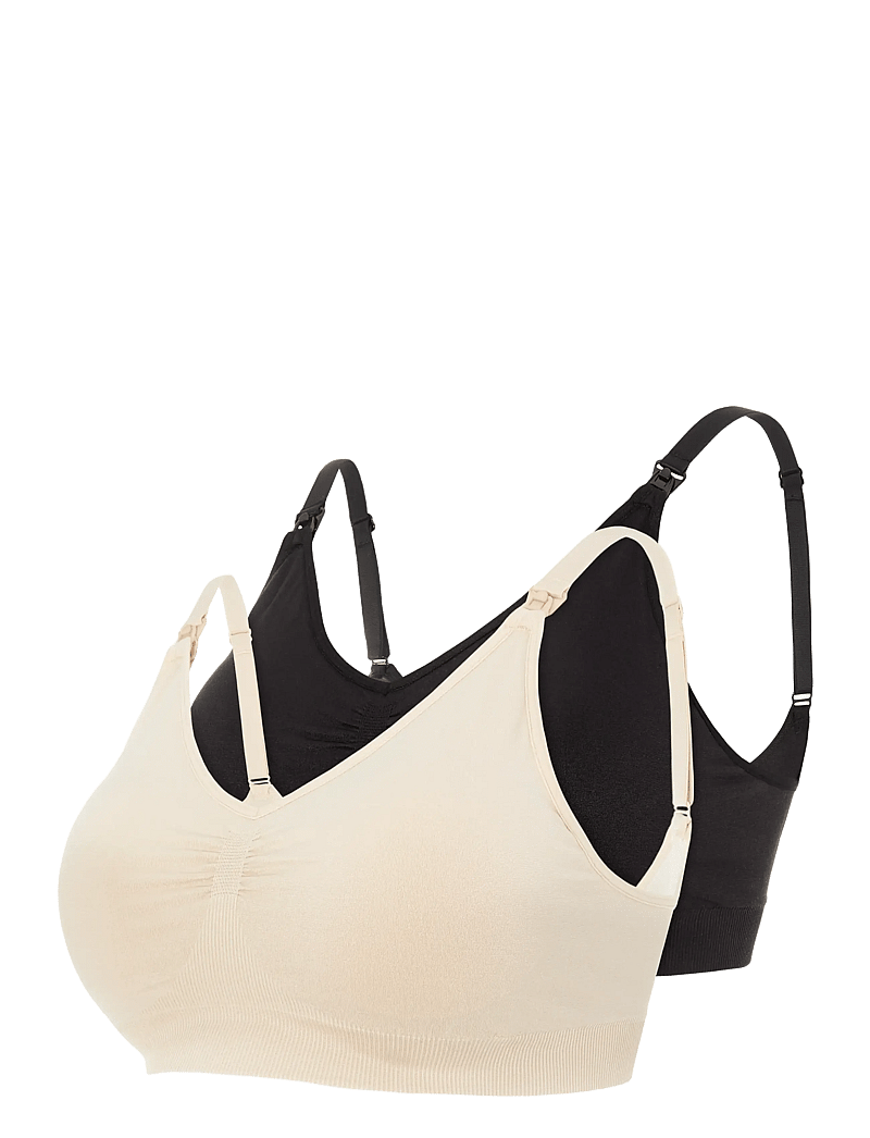 Mamalicious - MLILJA FEED ME BRA NF 2-P A. NOOS - apatinis trikotažas - black - 1