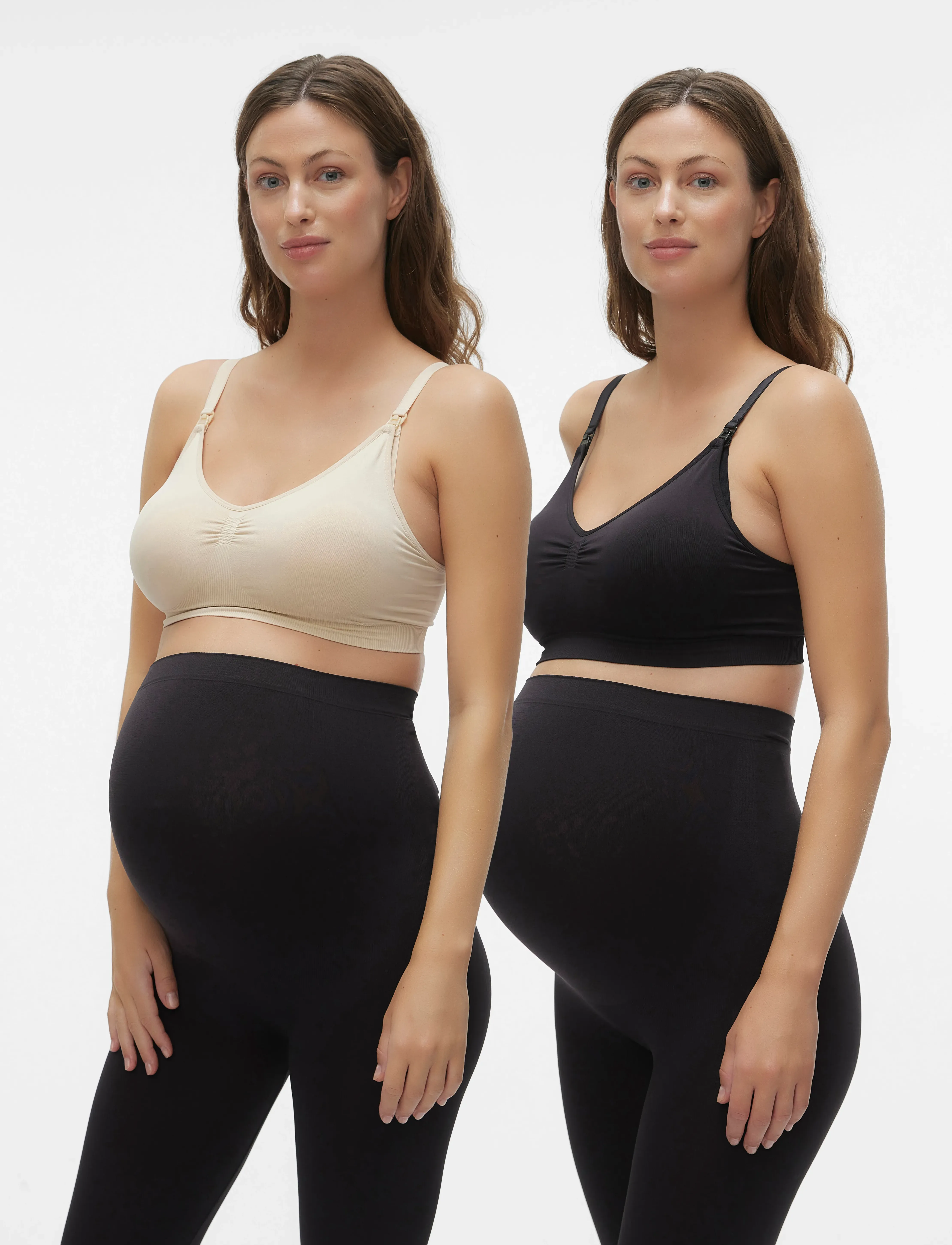 Mamalicious Mlilja Feed Me Bra Nf 2-P A., L/XL, Bras & Oberteile, Schwarz - Maternity Bras, Frauen