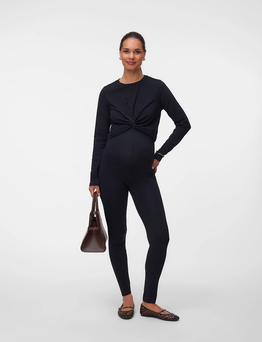 Mamalicious - MLEMMA LONG LEGGING 2-P A. E. NOOS - bas - black - 4