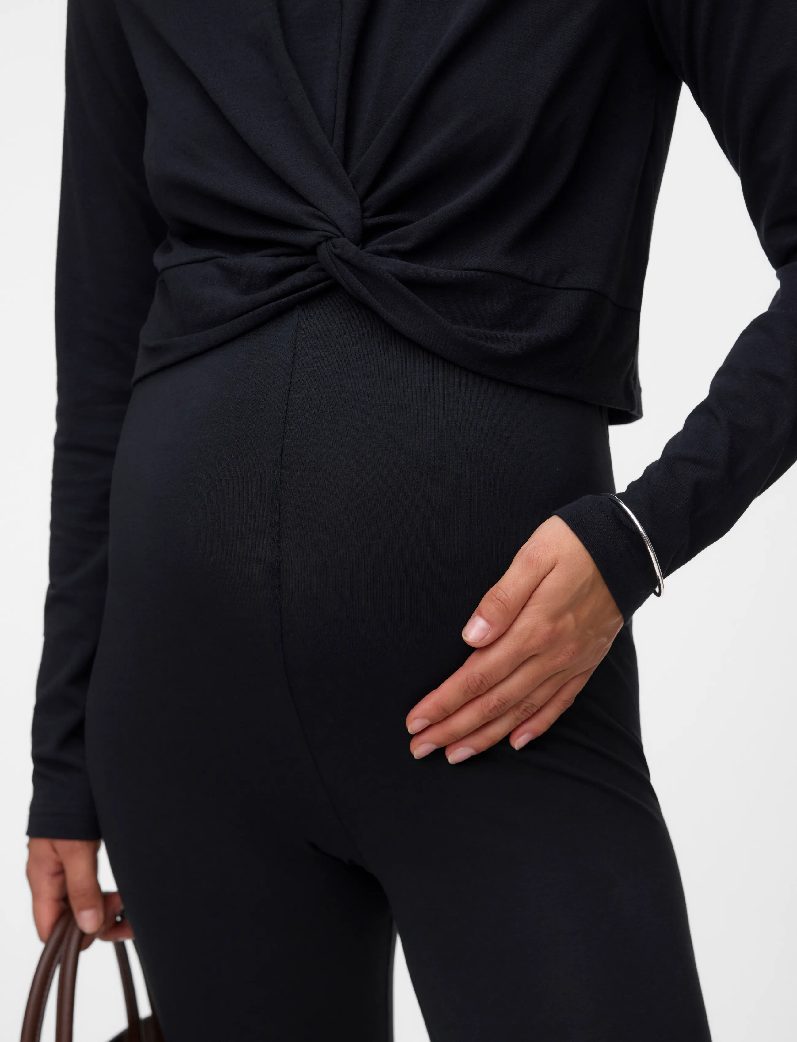 Mamalicious - MLEMMA LONG LEGGING 2-P A. E. NOOS - püksid ja seelikud - black - 5