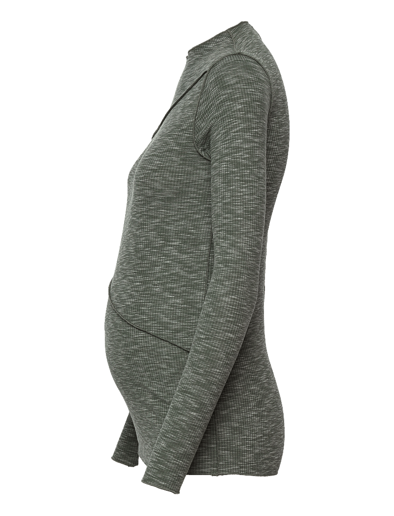 Mamalicious - MLREEVE L/S JRS TOP - overdele - climbing ivy - 3