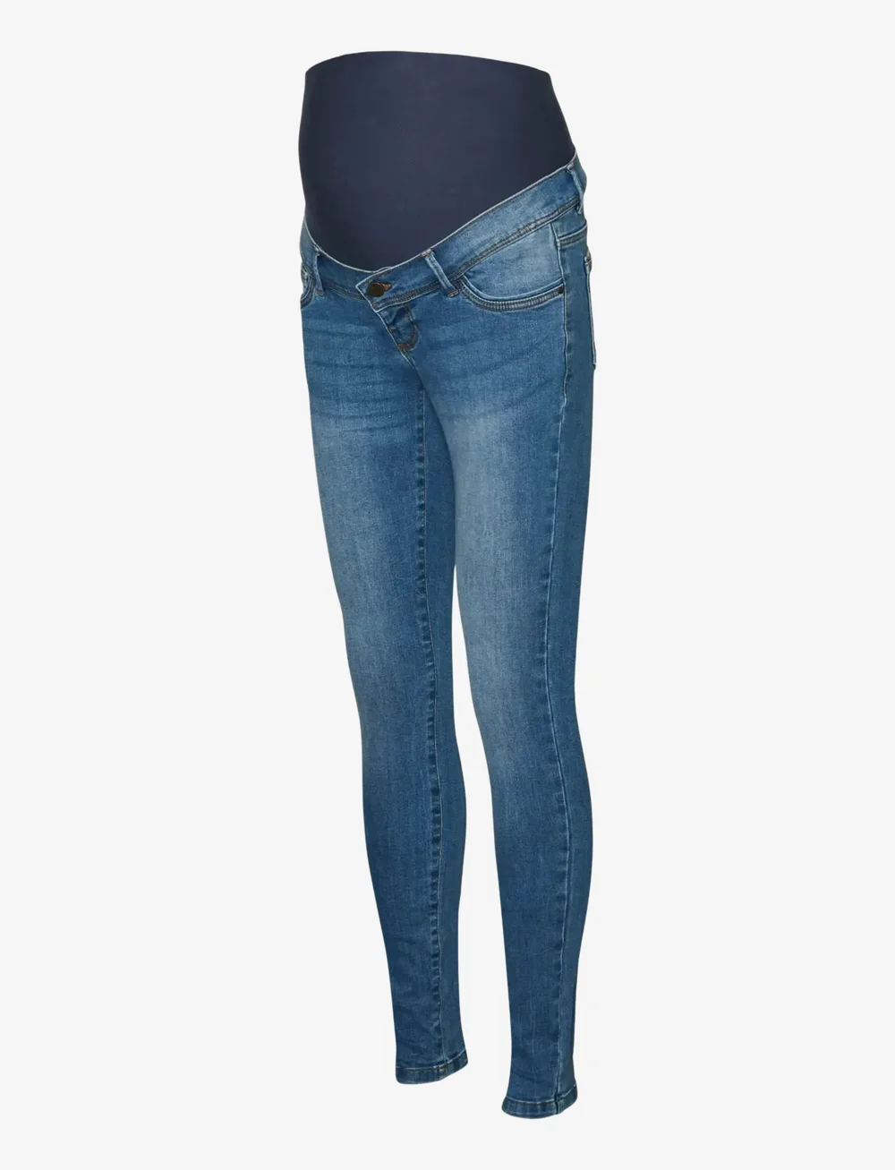 Mamalicious - MLMILA SLIM MEDIUM BLUE JEANS A. NOOS - püksid - medium blue denim - 1