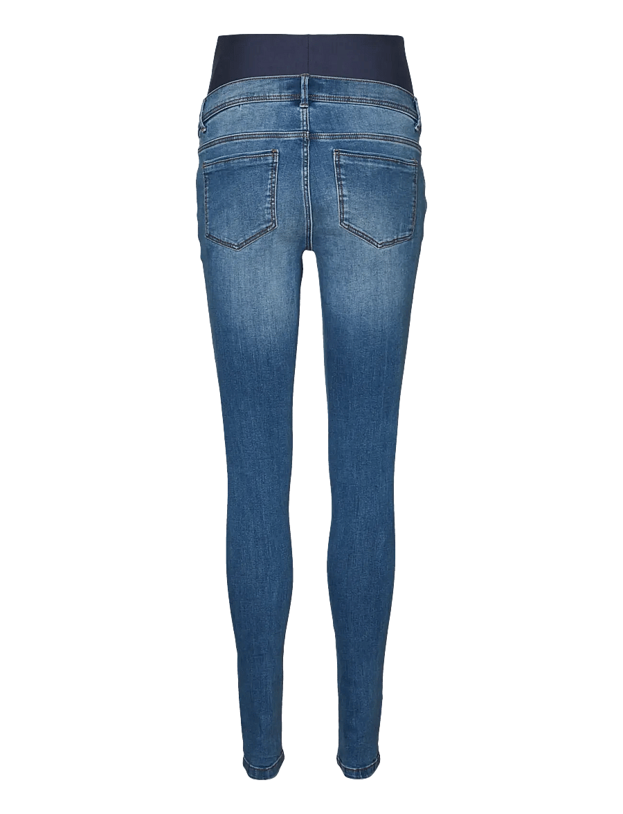 Mamalicious - MLMILA SLIM MEDIUM BLUE JEANS A. NOOS - hosen - medium blue denim - 2