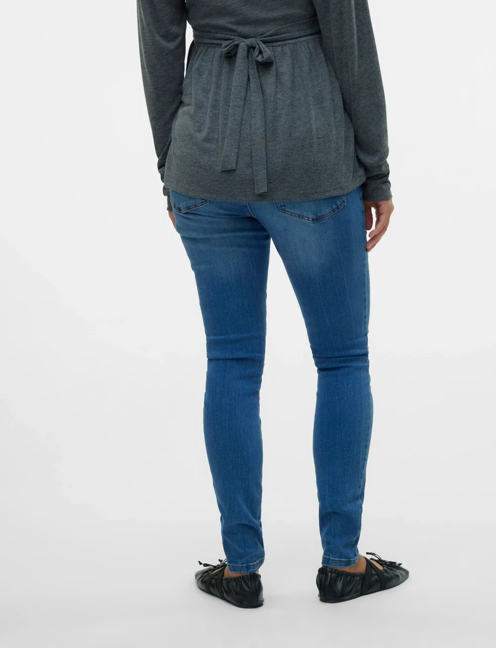 Mamalicious - MLMILA SLIM MEDIUM BLUE JEANS A. NOOS - püksid - medium blue denim - 4