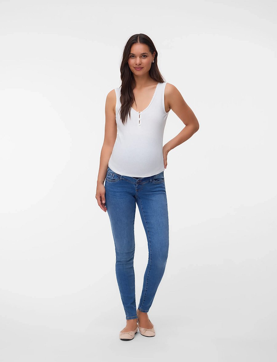Mamalicious - MLMILA SLIM MEDIUM BLUE JEANS A. NOOS - nederdelar - medium blue denim - 5