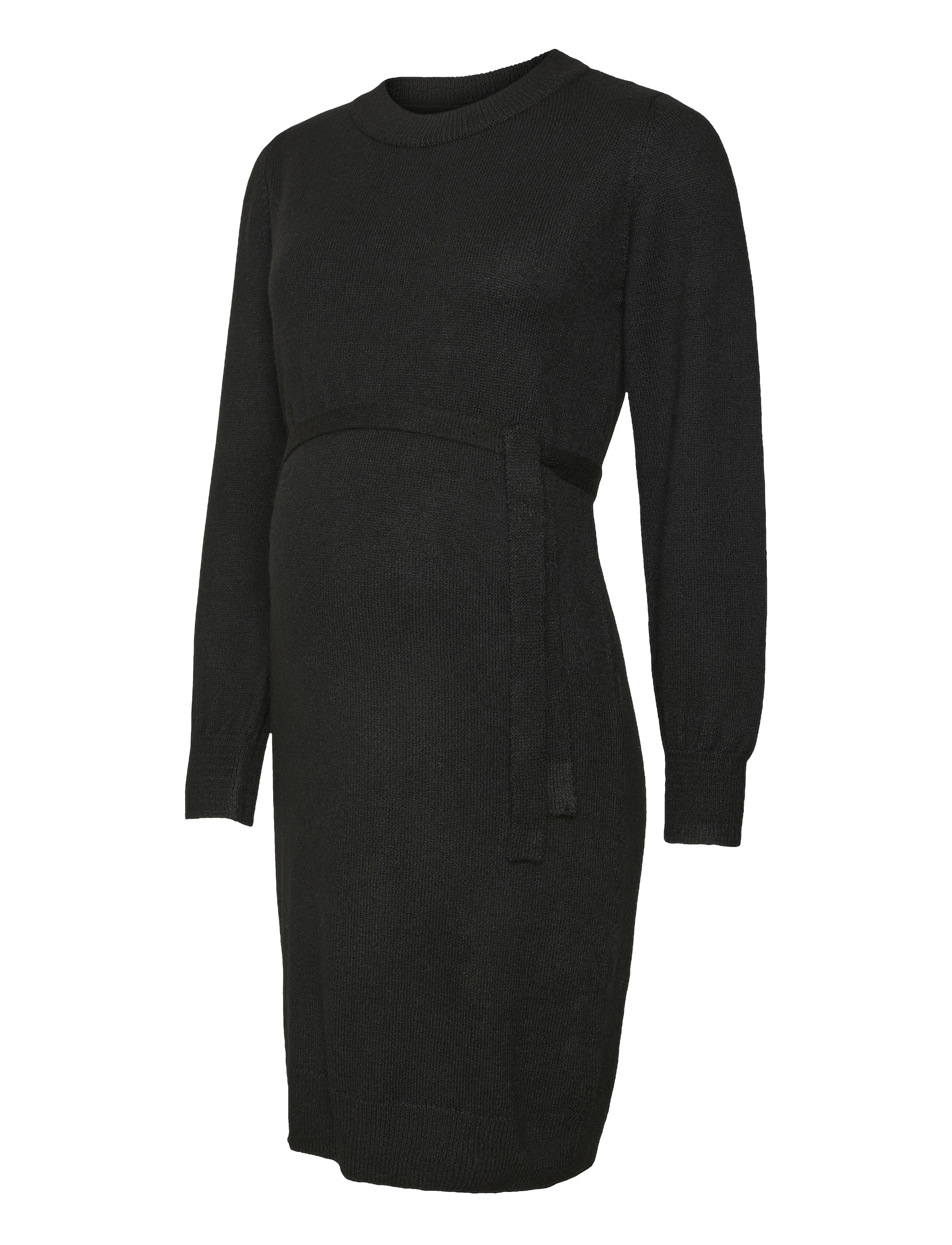 MAMALICIOUS Mlnewanne L/S Abk Knit Kleid A. Noos Schwarz - XL - Damen