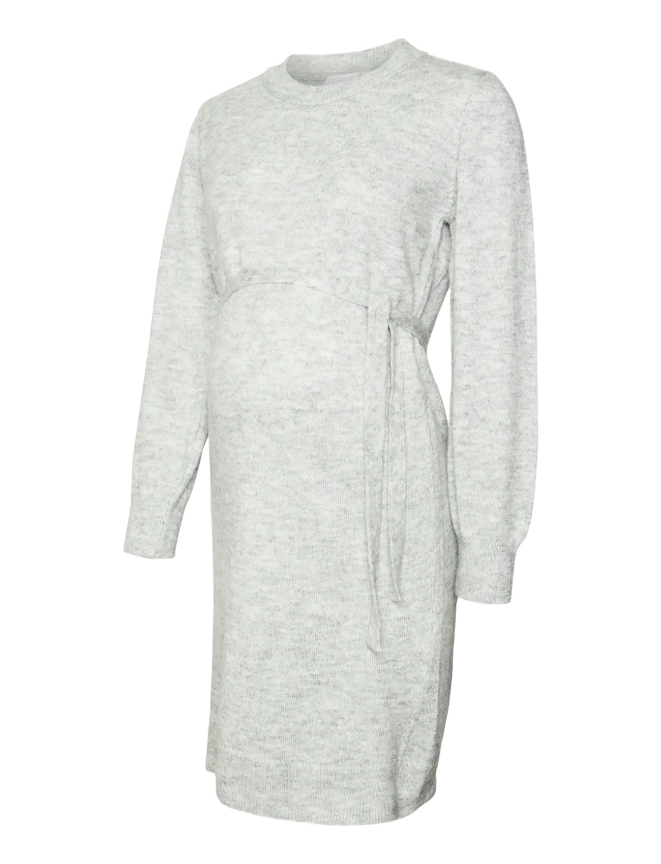 Mamalicious MLNEWANNE L/S ABK KNIT DRESS A. NOOS - Kleider - LIGHT GREY MELANGE / grey