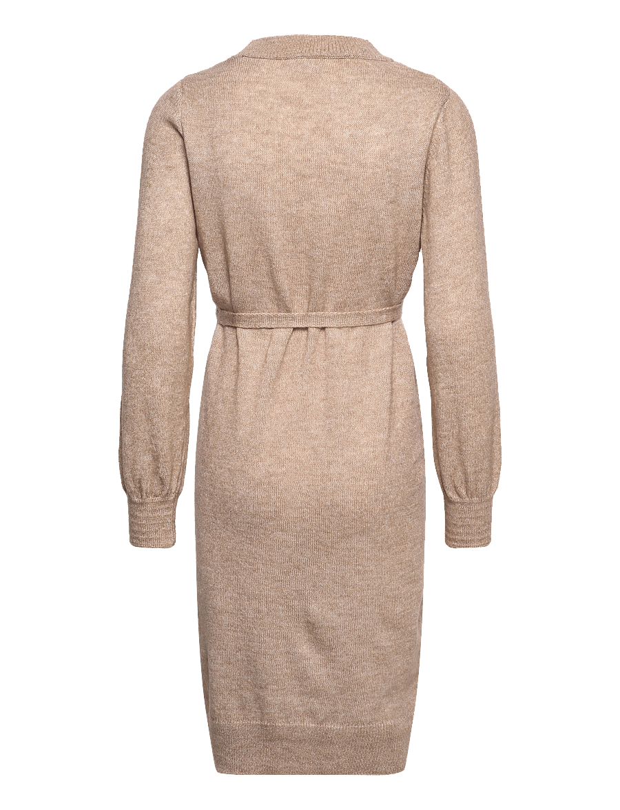 Mamalicious - MLNEWANNE L/S ABK KNIT DRESS A. NOOS - neulemekot - natural melange - 2