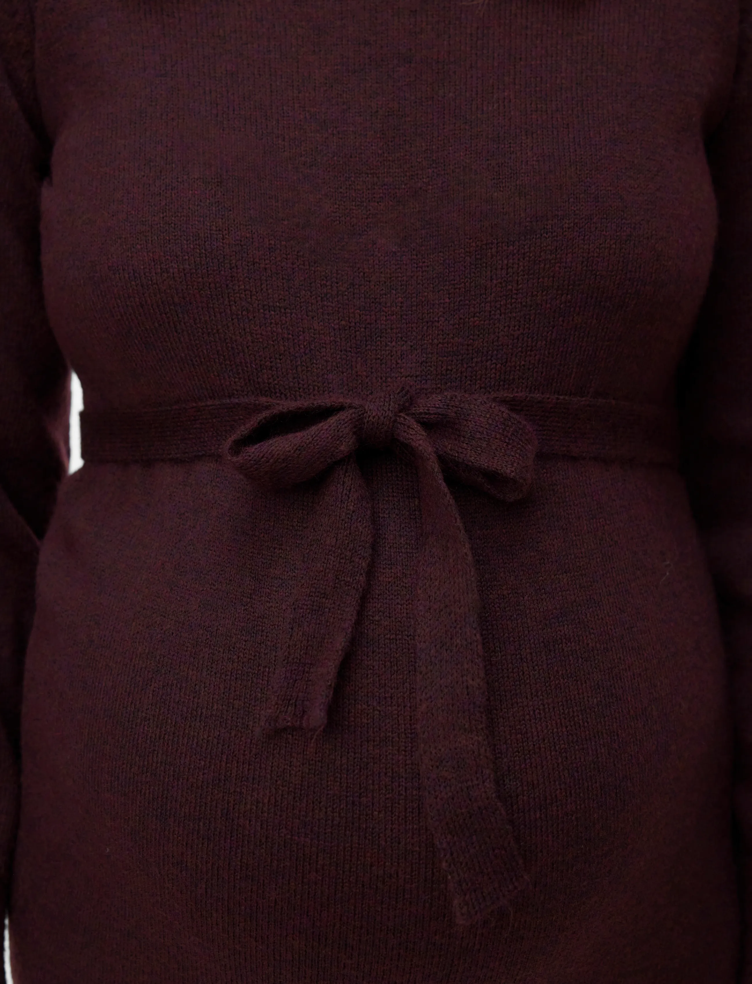 Mamalicious - MLNEWANNE L/S ABK KNIT DRESS A. NOOS - kootud kleidid - winetasting - 4