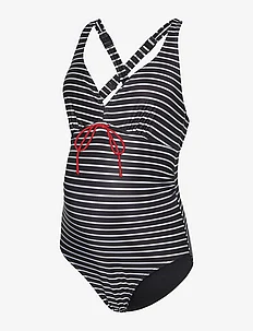 MLNEWJOSE STRIPE SWIMSUIT RECYCLED A. - 1 pièces - black, Mamalicious