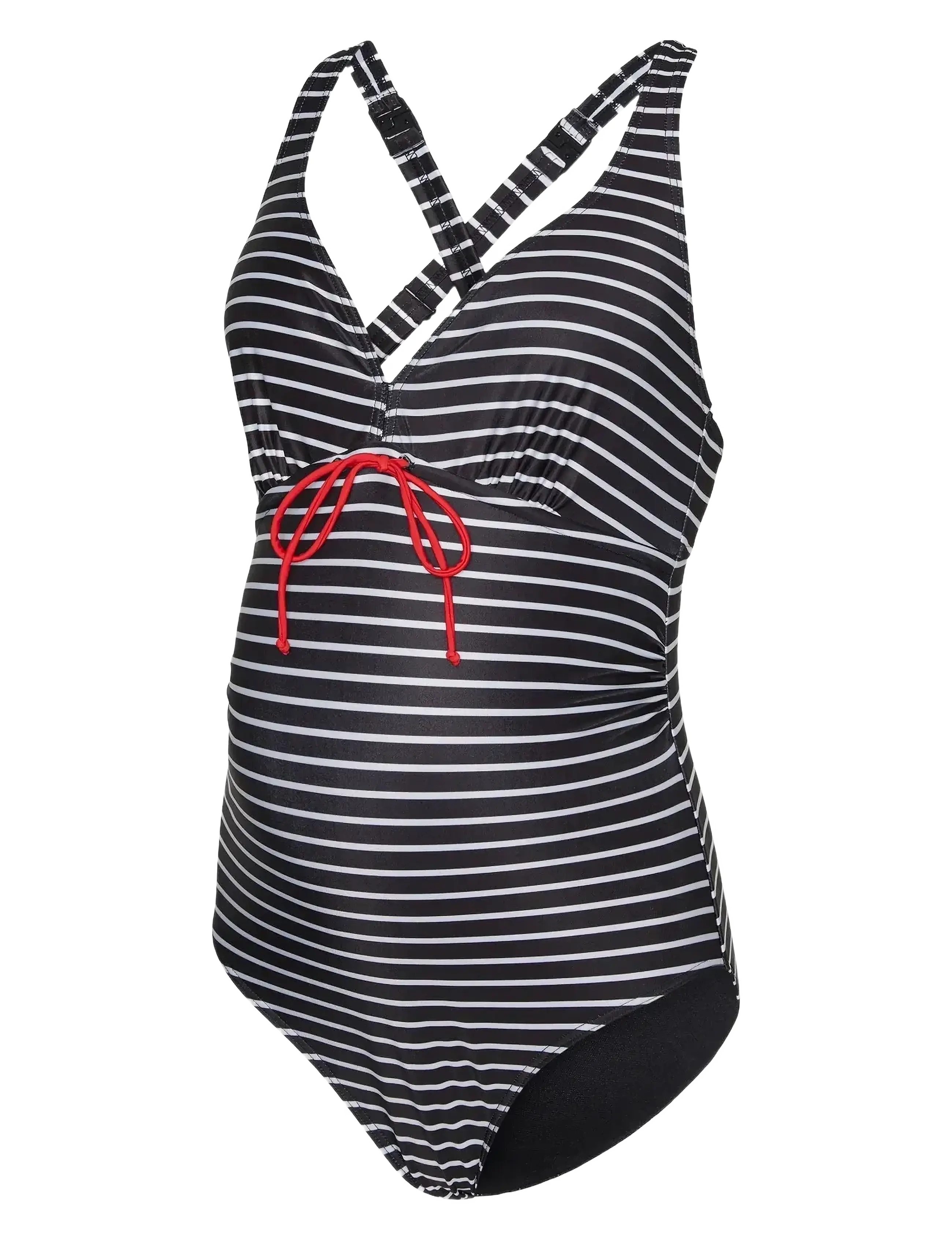 Mamalicious MLNEWJOSE STRIPE SWIMSUIT RECYCLED A. - Badedragter - BLACK / black