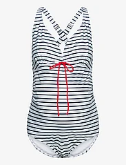 Mamalicious - MLNEWJOSE STRIPE SWIMSUIT RECYCLED A. - swimsuits - snow white - 0