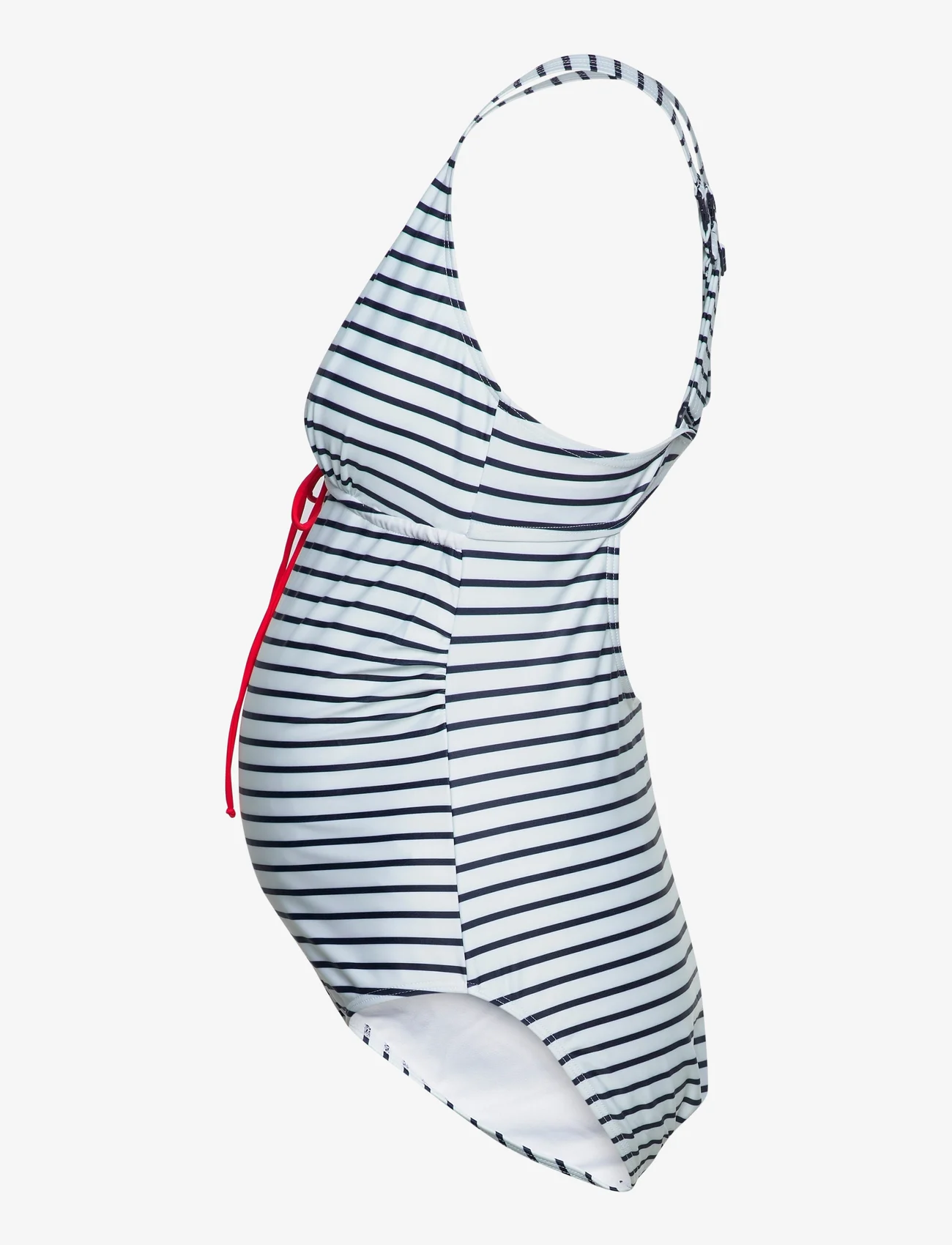 Mamalicious - MLNEWJOSE STRIPE SWIMSUIT RECYCLED A. - swimsuits - snow white - 1