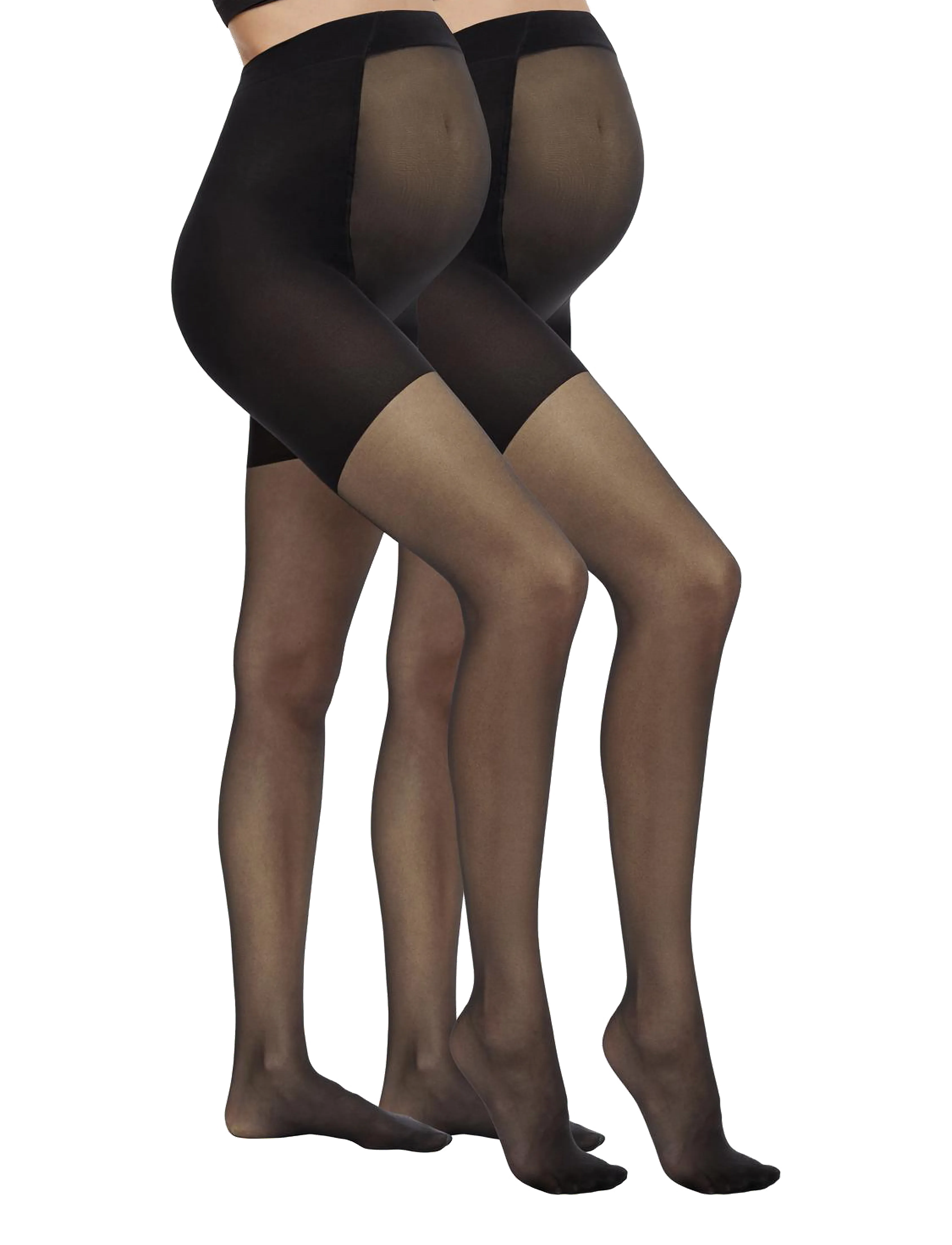 Mamalicious Mlsabrina Support Pantyhose 30Den 2-P No, Kvinder, Støttestrømpebukser, Sort, Str: M/L