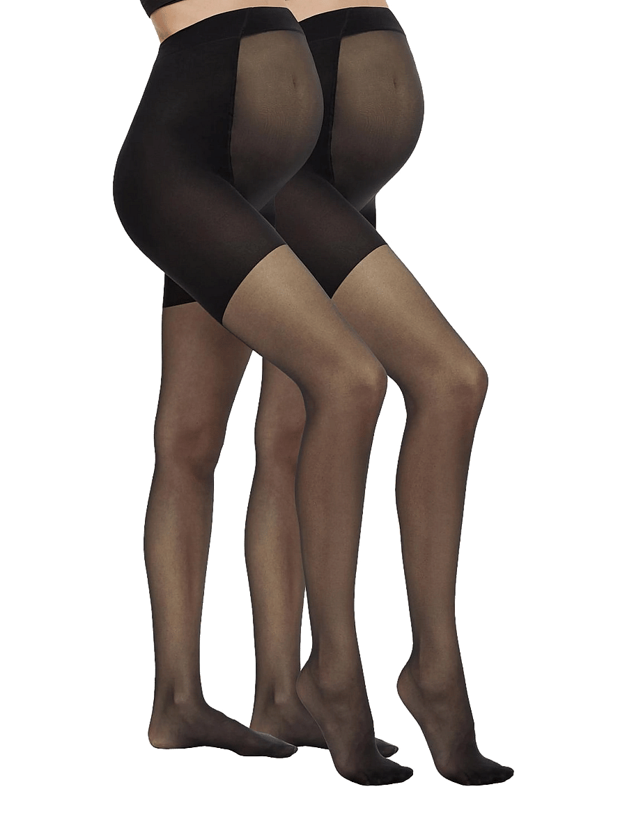 Mamalicious - MLSABRINA SUPPORT PANTYHOSE 30DEN 2-P NO - unterwäsche - black - 0