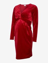 MLSANDRA L/S VELVET ABK DRESS - RIO RED