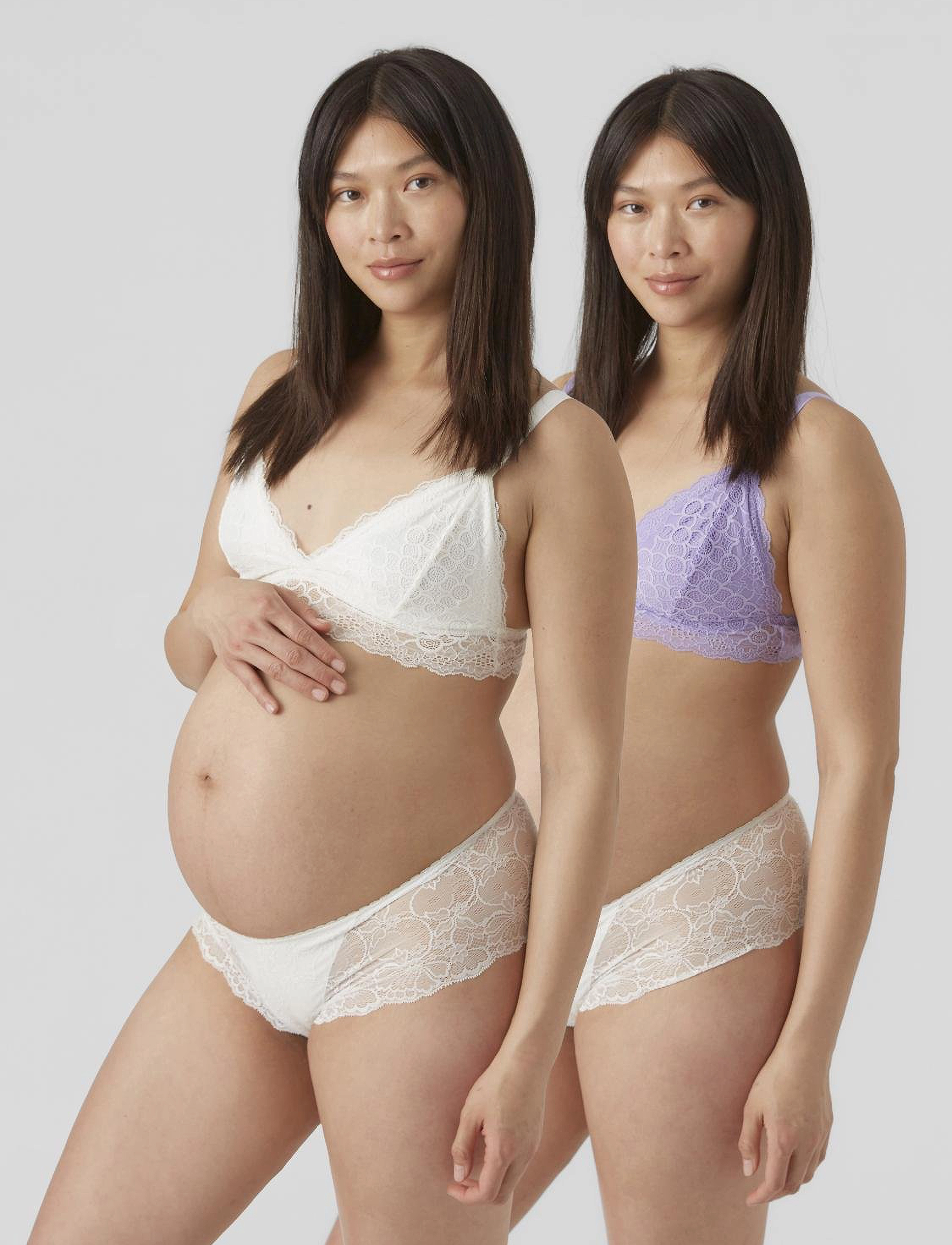Mamalicious - MLSIDSEL LACE BRA  2F 2-P A. - violet tulip - 2