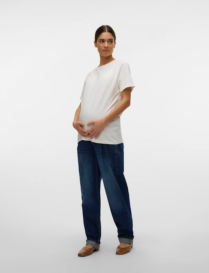 Mamalicious - MLNEWEVA SS JRS TOP - augšējais apģērbs - snow white - 3