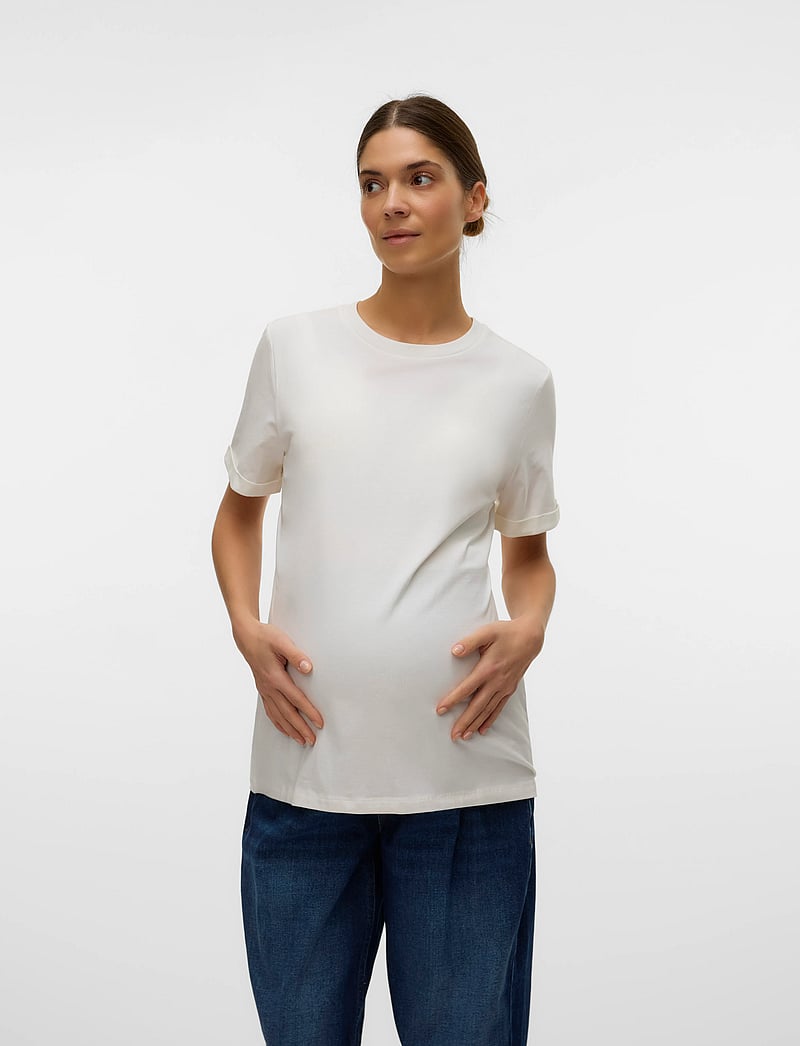 Mamalicious - MLNEWEVA SS JRS TOP - augšējais apģērbs - snow white - 4