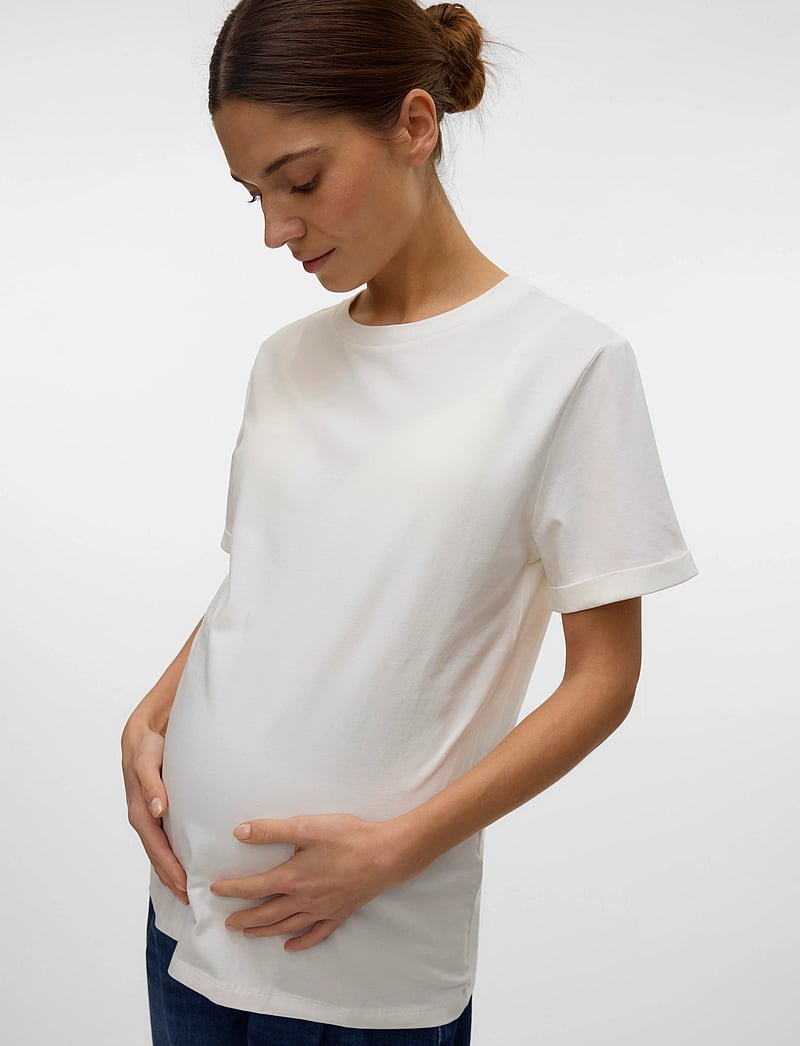 Mamalicious - MLNEWEVA SS JRS TOP - augšējais apģērbs - snow white - 5