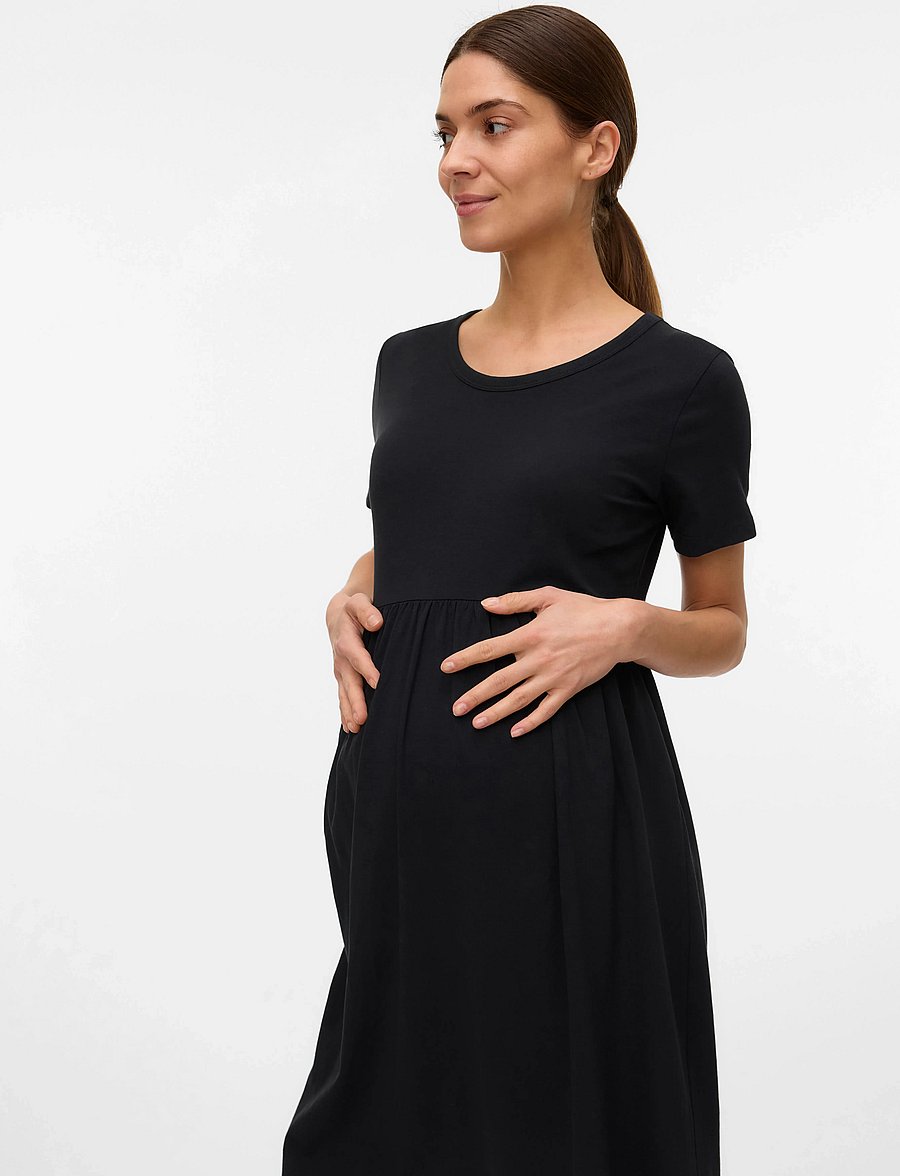 Mamalicious - MLMIA SS JRS ABK SKATER DRESS NOOS - t-shirtklänningar - black - 3