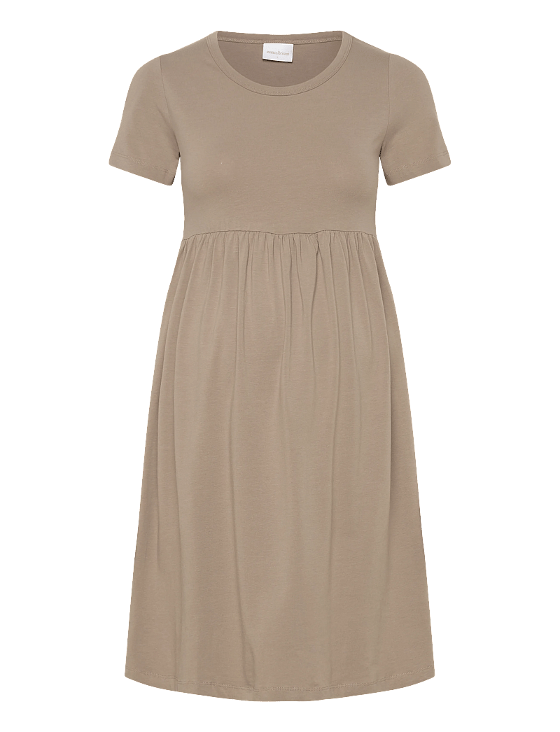 Mamalicious - MLMIA SS JRS ABK SKATER DRESS NOOS - t-shirtkjoler - moon rock - 1