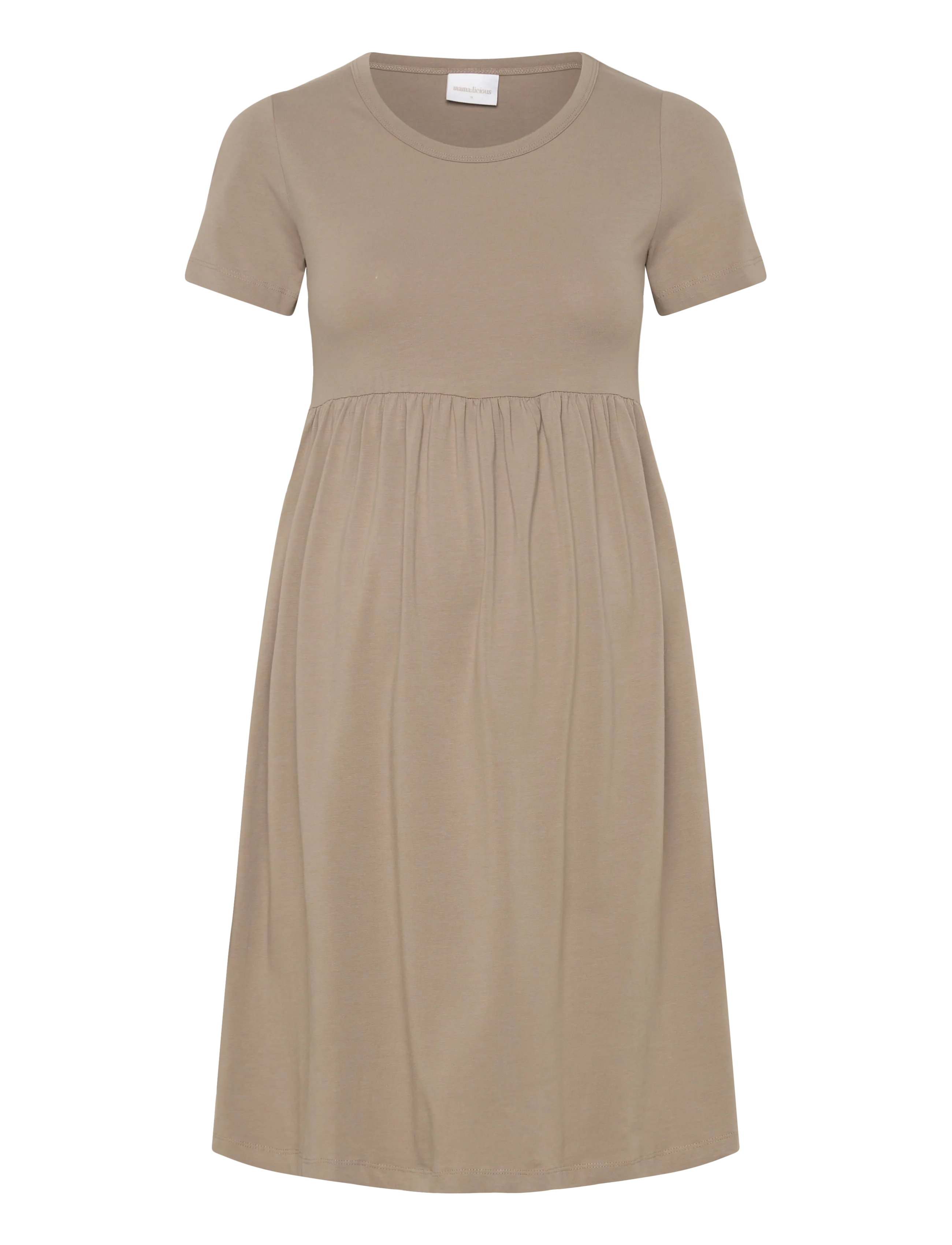 Mamalicious MLMIA SS JRS ABK SKATER DRESS NOOS - Mamalicious - MOON ROCK / brown