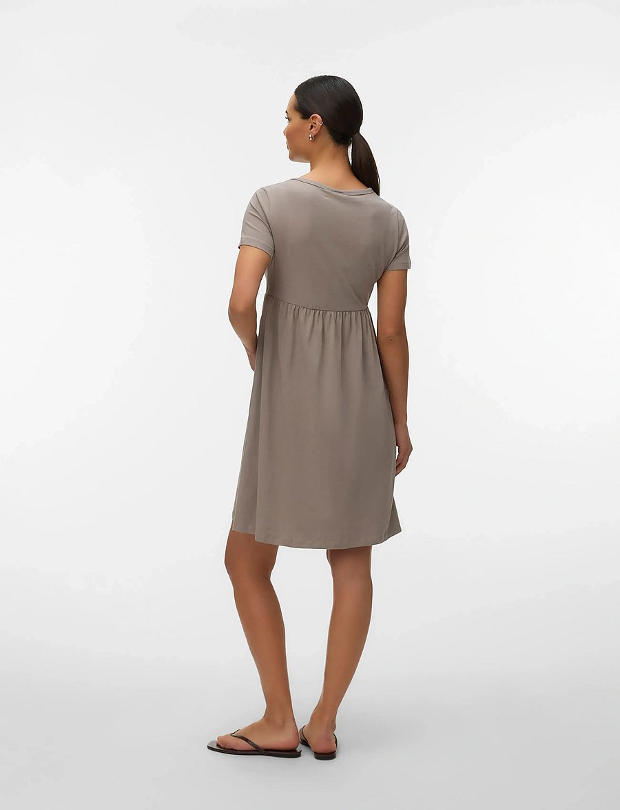 Mamalicious - MLMIA SS JRS ABK SKATER DRESS NOOS - t-särkkleidid - moon rock - 4