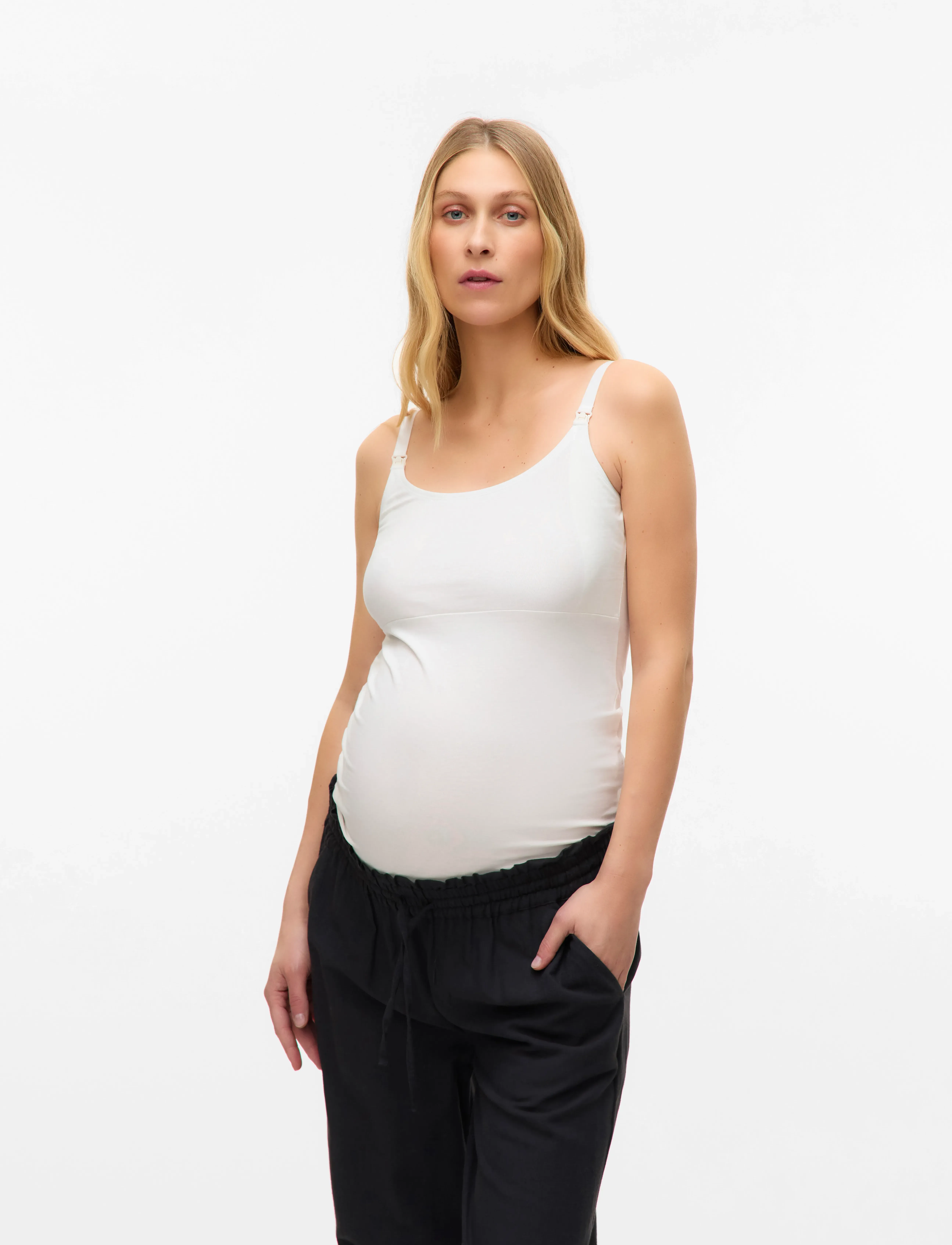 Mamalicious - MLKERRIE STRAP JRS TOP 2F 2-P NOOS - oberteile - black - 0