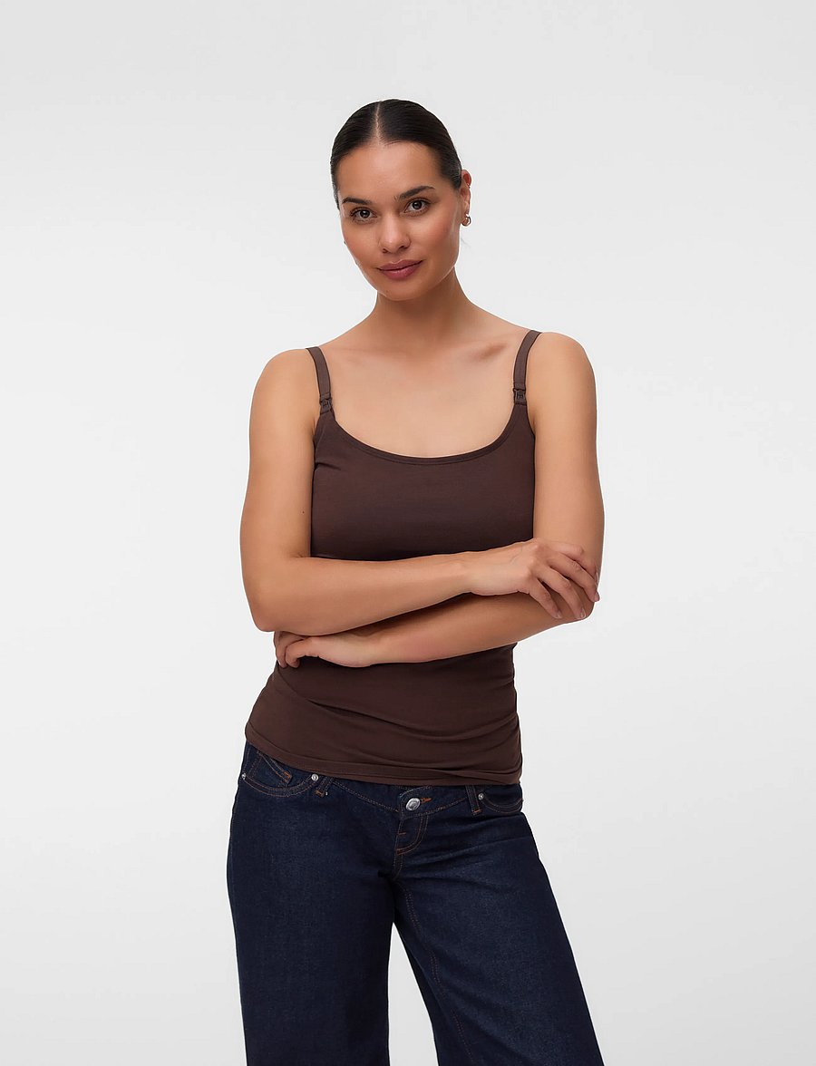 Mamalicious - MLKERRIE STRAP JRS TOP 2F 2-P NOOS - oberteile - hot fudge - 4