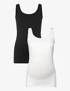 MLKERRIE NELL SL JRS TOP 2F 2P A. E. - sleeveless tops - black, Mamalicious