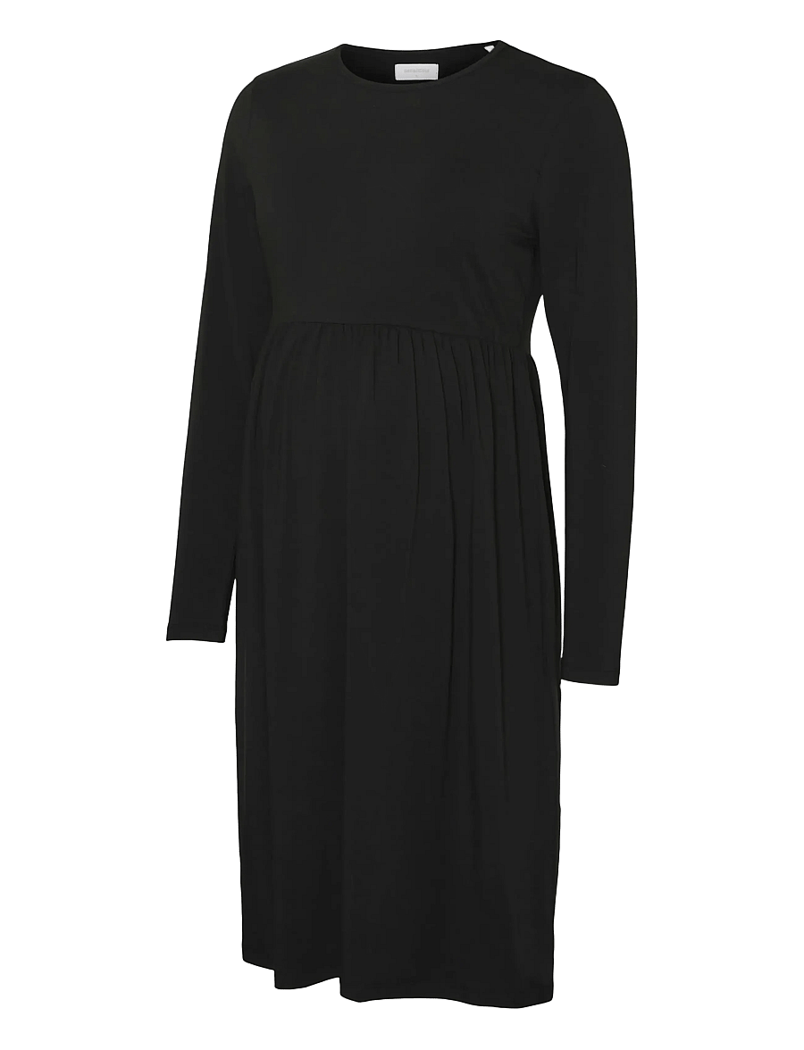 Mamalicious - MLMIA LS JRS ABK SKATER DRESS A. E. NOOS - t-särkkleidid - black - 1