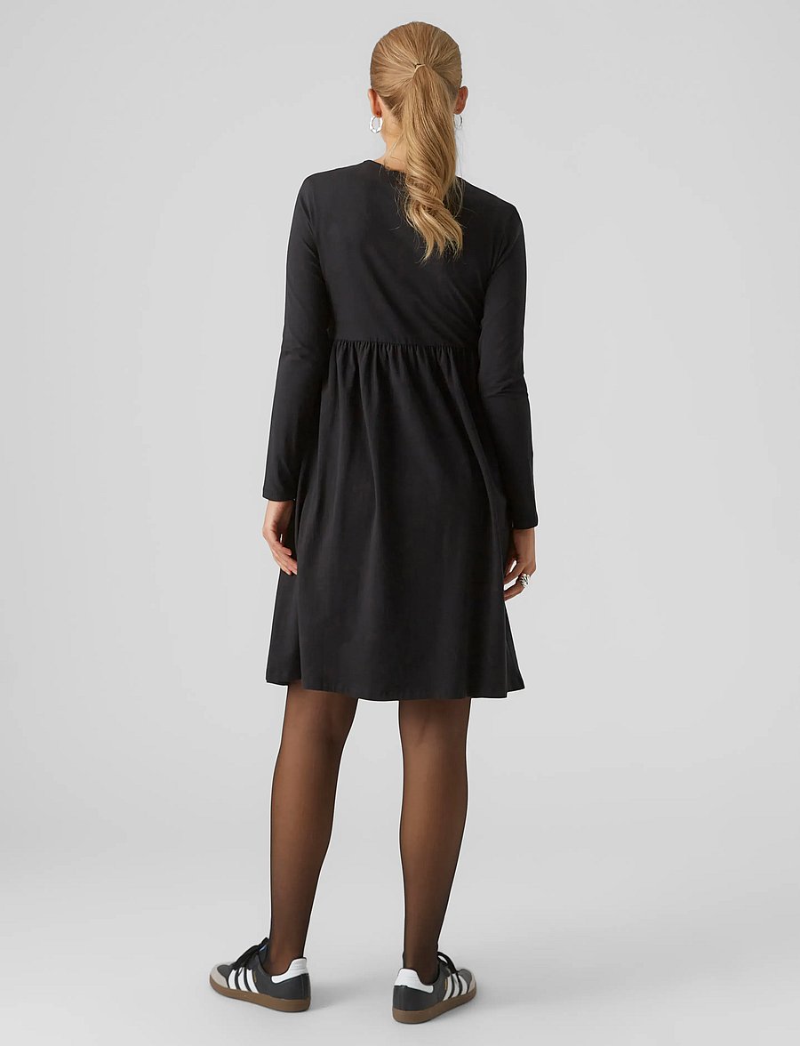 Mamalicious - MLMIA LS JRS ABK SKATER DRESS A. E. NOOS - t-särkkleidid - black - 2
