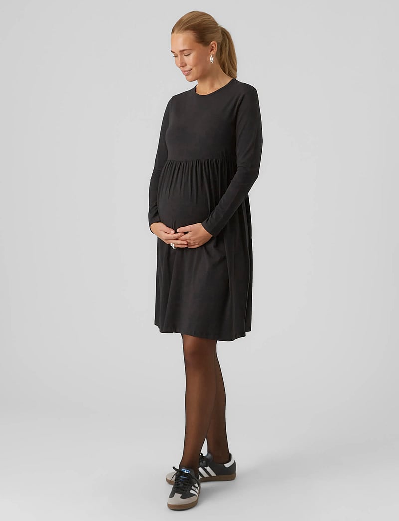 Mamalicious - MLMIA LS JRS ABK SKATER DRESS A. E. NOOS - vabaaja kleidid - black - 3